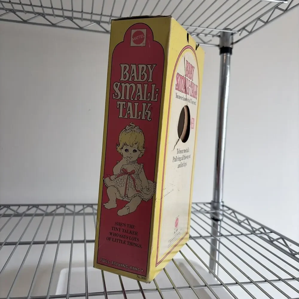 WORKING Vintage 1975 Mattel Baby Small Talk Doll Pull String NEW IN BOX NIB